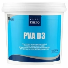 Kiilto PVA D3 Водостойкий клей для дерева на основе ПВА дисперсии 3кг T6560.003