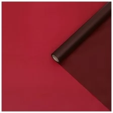 Пленка для цветов матовая «Велюр», тёмный шоколад, 0,5 х 10 м