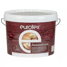 Защитно-декоративное покрытие для дерева Eurotex Аквалазурь, полуглянцевое, 9 кг, сосна