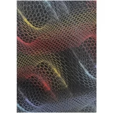 Обои виниловые YIEN Colorshock Мотив сетка цветная на черном фоне 10х1,06 м (79002-1)