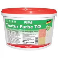 Пуфас Текстур Фарбе декоративное фактурное покрытие 0,5 мм (16кг) / PUFAS Textur Farbe краска текстурная 0,5 мм (9л=16кг)