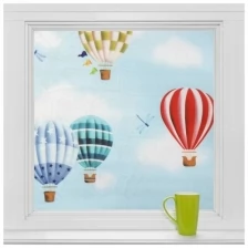Витражная плёнка «Воздушные шары», 45×200 см