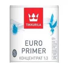 TIKKURILA EURO PRIMER Концентрат 1:3 грунтовка акрилатная, укрепляющая (10л)