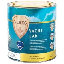 Лак яхтный Veres, алкидно-уретановый, полуматовый, 5 л