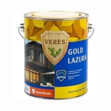 Декоративная пропитка для дерева Veres Gold Lazura №17, глянцевая, 2,7 л, золотой бор