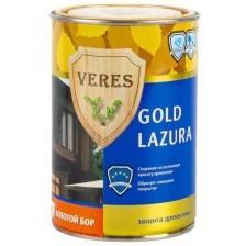 Декоративная пропитка для дерева Veres Gold Lazura №17, глянцевая, 0,9 л, золотой бор