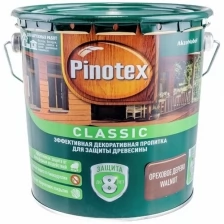 Декоративная пропитка для защиты древесины PINOTEX CLASSIC NW (ореховое дерево; 2.7 л) 5195572