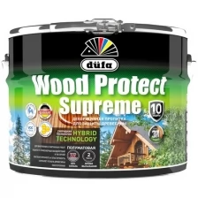 Декоративная высокопрочная пропитка по дереву Dufa Wood Protect Supreme (2,5л) белый