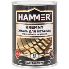 Эмаль по металлу HAMMER ко Kremny RAL 9011 п/гл черный 800С 0.8 кг ЭК000138080