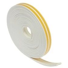 Уплотнитель резиновый TUNDRA krep, профиль Е, размер 4 х 9 мм, белый, в упаковке 10 м
