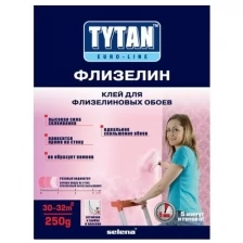 Tytan (Титан) Euro-line Флизелин клей для флизелиновых обоев (с индикатором) 250г, 7017176