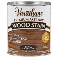 Varathane Premium Fast Dry Wood Stain тонирующее прозрачное масло для дерева (ранняя америка, 0,236 л)