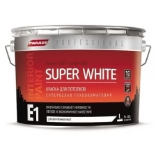 Краска для потолков Parade Super White E1 2,7 л, база А белый
