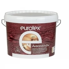 Защитно-декоративное покрытие для дерева Eurotex Аквалазурь, полуглянцевое, 9 кг, бесцветное