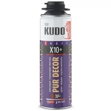 Kudo Клей-пена монтажный и стыковочный PUR Decor Х10+ 650 мл 11601655 .