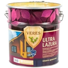 Декоративная пропитка для дерева Veres Ultra Lazura №1, глянцевая, 9 л, бесцветная