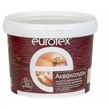 Защитно-декоративное покрытие для дерева Eurotex Аквалазурь, полуглянцевое, 2,5 кг, ваниль
