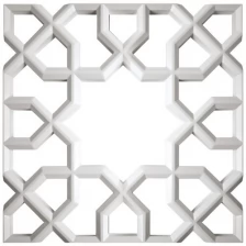 Декоративный элемент ARXAT A 716 компл.- 2шт. , орнамент для интерьера белый грунтованный, декор для стен и потолка, 22*530*360 мм