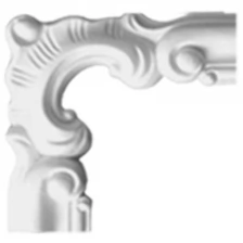 Угловой элемент Harmony M 201-1 , декоративный угол для стен, потолка белый из полиуретана, угол для молдинга, 16*130*130 мм