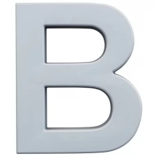 Декоративная буква "B" ART , орнамент декоративный из полиуретана, для оформления интерьера, буква объемная белая на стену, 25*168*200 мм