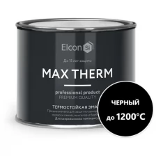 Эмаль термостойкая ELCON черная до 1200 °C банка 0,8 кг