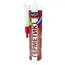 VGT Герметик силиконизированный (мастика) для нар/вн работ белый 0.4 кг