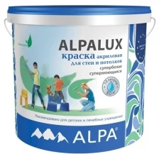 Краска моющаяся акриловая Alpa Alpalux белая 0,9 л
