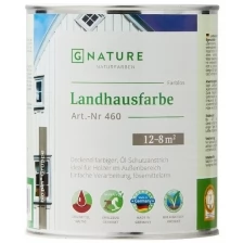 GNature 460, Landhausfarbe Краска для деревянных фасадов на основе масел и смол с УФ фильтром и антисептиком, бесцветная база 0,375 л