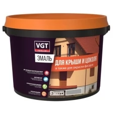 VGT профи эмаль для крыши И цоколя полуглянцевая, бордовая (10кг)*