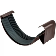 Соединитель желоба металлической водосточной системы RAIN SYSTEM, цвет шоколад, 3 штуки