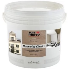 Декоративное Покрытие SAN MARCO Marmorino Classico База Bianco 1 кг