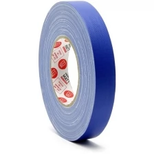 Клейкая тканевая лента матовая синяя монтажная упаковочная для декора серия MATT 25мм/50м