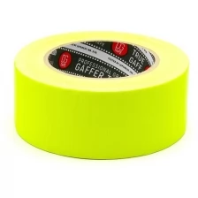 Клейкая тканевая лента тейп яркая желтая флюоресцентная для маркировки разметки упаковочная серия TrueGAFF 50мм/25м