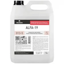 Промышленная химия Pro-Brite Alfa-19, 1л, средство-концентрат для уборки после строительства и ремонта (013-1)