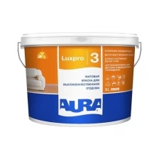 Матовая краска для высококачественной отделки "AURA LUXPRO 3", Основа TR, 9л