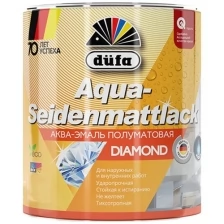 Эмаль для дерева и металла акриловая Dufa Aqua-Seidenmattlack полуматовая белая 750 г.